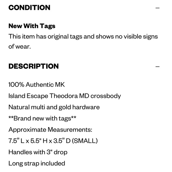 ππBrand New Michael Michael Kors
Island Escape Theodora Md Cross Body Bagππ - Picture 16 of 16